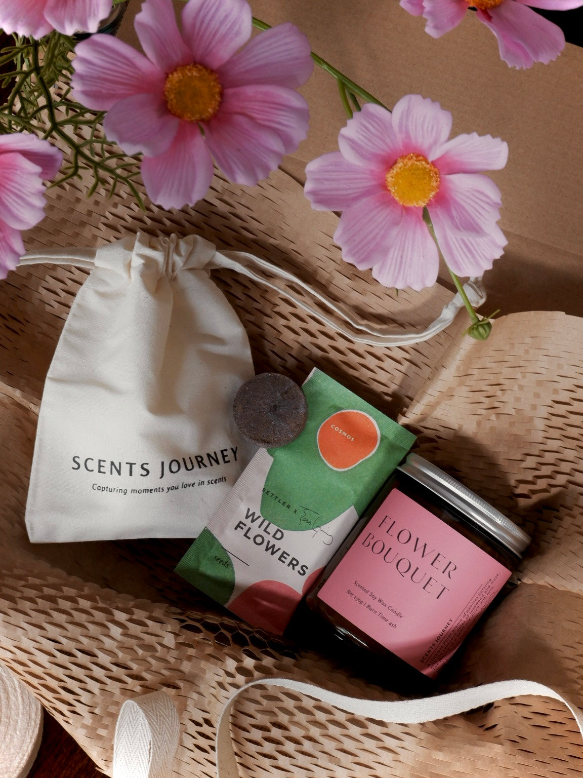 Flower Bouquet | Peonies + Rosewood + Saffron + Musk