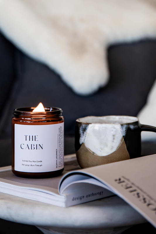 The Cabin Candle | Teakwood + White Patchouli + Musk + Neroli