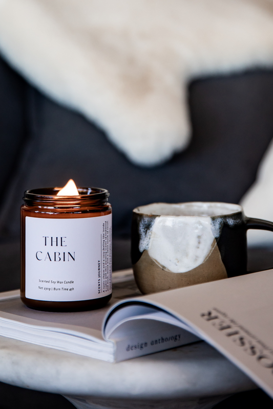 The Cabin Candle | Teakwood + Patchouli + Musk + Neroli