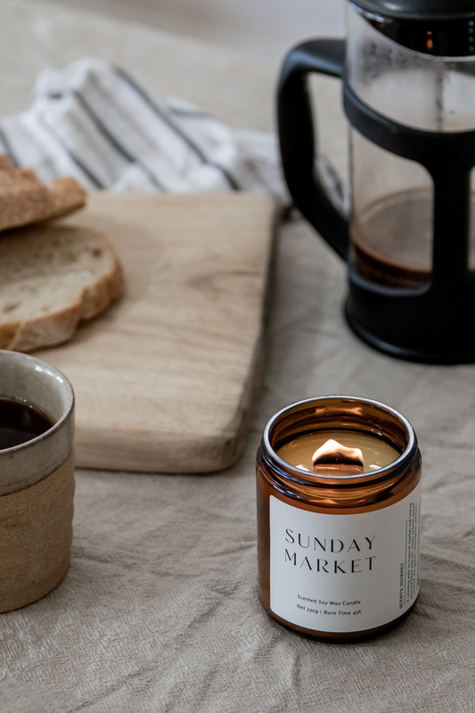 Sunday Market Candle | Coconut + Frangipani + Lemongrass + Lime