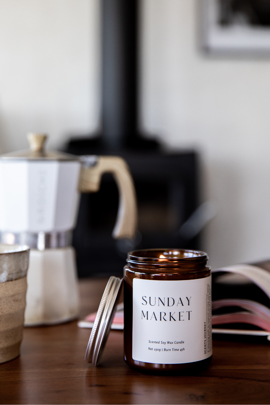 Sunday Market Candle | Coconut + Frangipani + Lemongrass + Lime